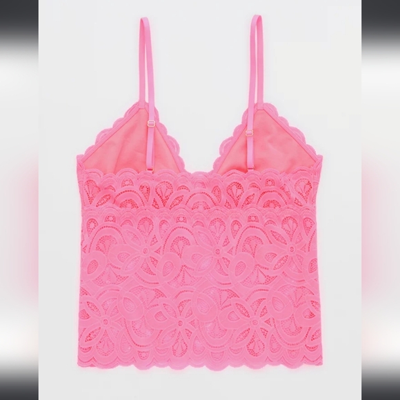 Aerie Show Off Rooftop Garden Lace Cami Bralette, Size L - Picture 4 of 4